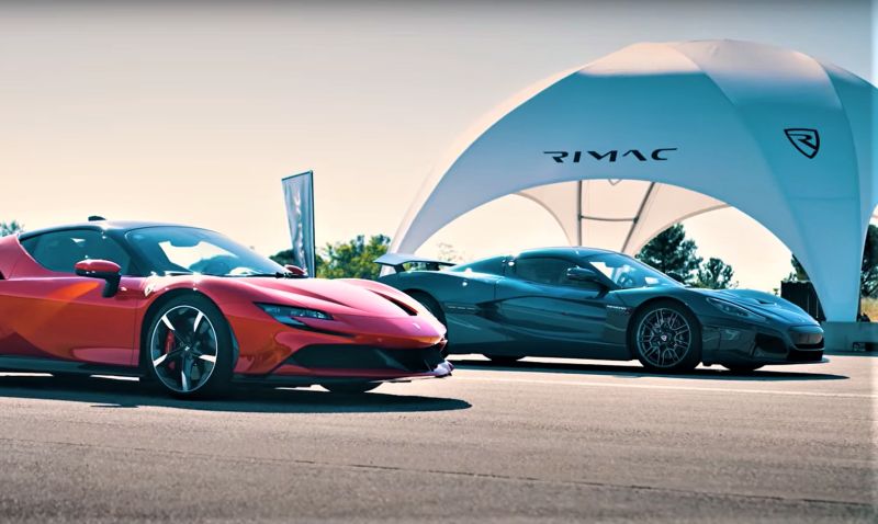 記事タイトルの表紙画像: Carwow compared Rimac Nevera and Ferrari SF90 - the result is overwhelming