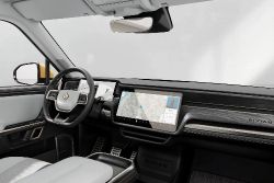 Rivian R1S - interior Ocean Coast + Dark Ash Wood