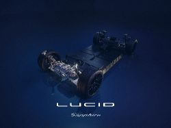 Lucid Air - lucid air sapphire skateboard rear side logo